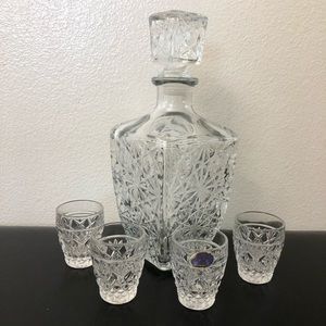 Vintage Bohemia czech republic crystal set
